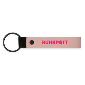 Ruhrpott - Dat hat wat mittn Herz zu tun - Zeche - Matte PU Schlüsselanhänger - Rosa - Vorne