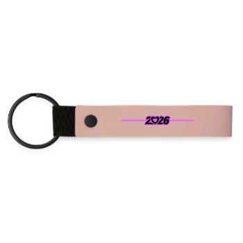 2026 year Heart - Matte Pu Keyring - pink - Front