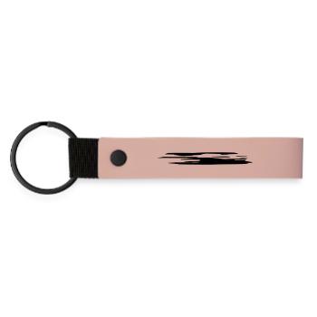 Klecks Strich Streifen Marker TOP (Vectorgraphic) - Matte PU Schlüsselanhänger - Rosa - Vorne