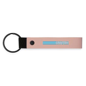 Style Carsten - Matte PU Schlüsselanhänger - Rosa - Vorne
