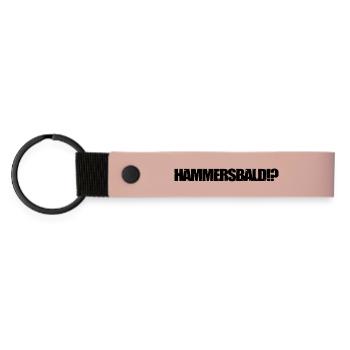HAMMERSBALD?! BLACK - Matte PU Schlüsselanhänger - Rosa - Vorne