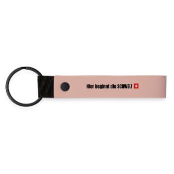 Funny Switzerland Underwear & Gifts - Matte PU Schlüsselanhänger - Rosa - Vorne