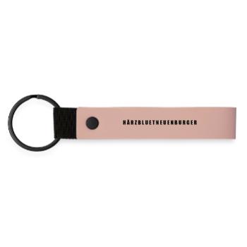 Härzbluetneuenburger Kanton Neuenburg - Matte PU Schlüsselanhänger - Rosa - Vorne