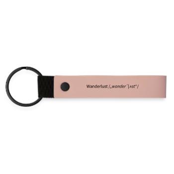 Wanderlust – Die Sehnsucht nach dem Unbekannten - Matte PU Schlüsselanhänger - Rosa - Vorne