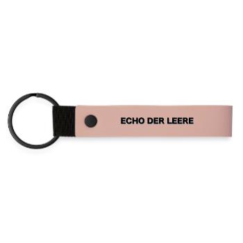 Stupid people shine with echo of emptiness - Matte Pu Keyring - pink - Front