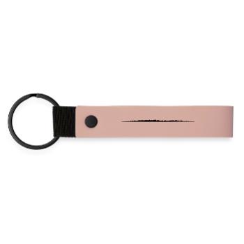 Stroke Art Brushstroke Underscore Crack Line - Matte Pu Keyring - pink - Front