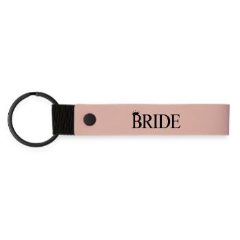 L’équipe de la mariée ! Personnalisable - Porte-clés en PU mat - rose - Devant