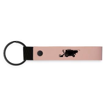 Kombinieren Kombinieren Schatten-Logo - Matte PU Schlüsselanhänger - Rosa - Vorne
