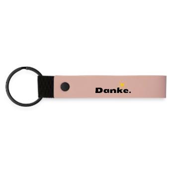 Sonnenherz Doodle - Matte PU Schlüsselanhänger - Rosa - Vorne