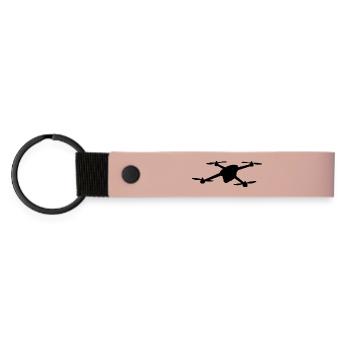 Lustiger Drohnenpilot Cartoon Hobbypilot - Matte PU Schlüsselanhänger - Rosa - Vorne
