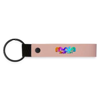 Moin heisst das! - Matte PU Schlüsselanhänger - Rosa - Vorne