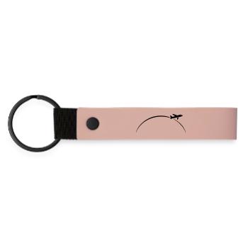 flugzeug - Matte PU Schlüsselanhänger - Rosa - Vorne