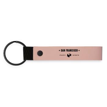 San Francisco Coordinates Planet Earth - Matte Pu Keyring - pink - Front