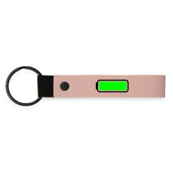 Battery full - Matte Pu Keyring - pink - Front