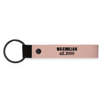 Maximilian est 2000 - Matte PU Schlüsselanhänger - Rosa - Vorne