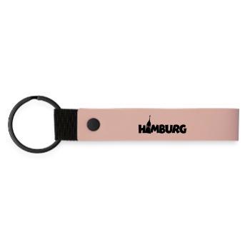 Hambourg Logo - Porte-clés en PU mat - rose - Devant