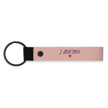 CŒUR. PAPA. MAMAN. EVJF. BEBE. ENFANT. COEUR. FÊTE - Porte-clés en PU mat - rose - Devant