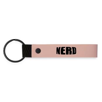 Nerd - Matte Pu Keyring - pink - Front
