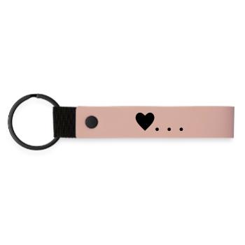 Love is... Heart - Matte Pu Keyring - pink - Front