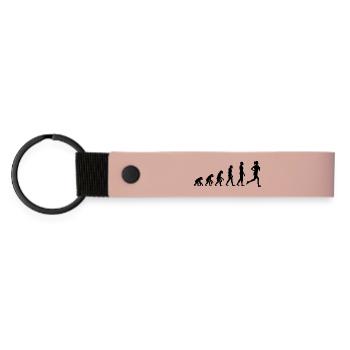 COURSE DE JOGGING FEMME, COURSE PUISSANTE ! MARATHON GIRL POWER - Porte-clés en PU mat - rose - Devant