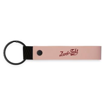 zweitakt / 2takt Schriftzug - Matte PU Schlüsselanhänger - Rosa - Vorne