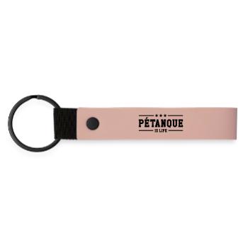 Petanque is life - Matte Pu Keyring - pink - Front