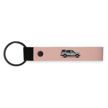 Entdeckung 4 Grau - Matte PU Schlüsselanhänger - Rosa - Vorne
