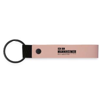 Mannheim Humor Spruch Design - Matte PU Schlüsselanhänger - Rosa - Vorne