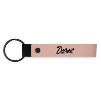 Detroit Shirt - Matte Pu Keyring - pink - Front