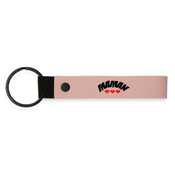 Mama / Muttertag - Matte PU Schlüsselanhänger - Rosa - Vorne