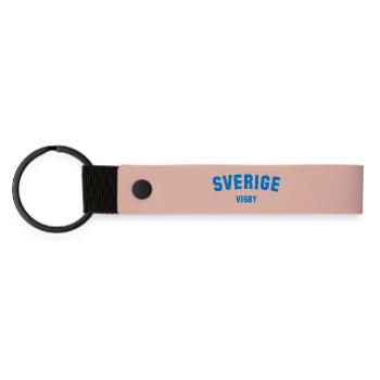 VISBY Sverige Sweden - Matte Pu Keyring - pink - Front