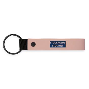 Stockholmer Stolz - Matte PU Schlüsselanhänger - Rosa - Vorne