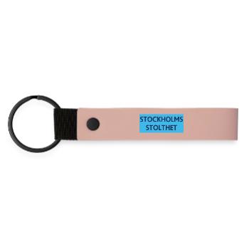 Stockholmer Stolz - Matte PU Schlüsselanhänger - Rosa - Vorne