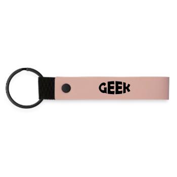 Geek - Matte Pu Keyring - pink - Front