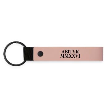 Abi 2026 - Abitur - Römische Ziffern - Latein - Matte PU Schlüsselanhänger - Rosa - Vorne
