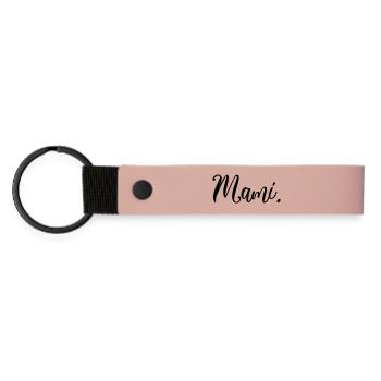 Mommy Women Gift Love - Matte Pu Keyring - pink - Front
