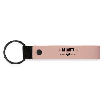 Atlanta Georgia Coordinates Planet Earth - Matte Pu Keyring - pink - Front