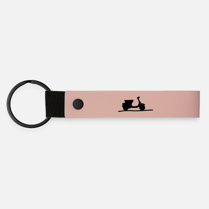 Roller - Matte PU Schlüsselanhänger - Rosa