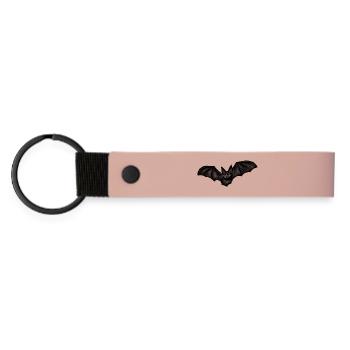 Bat - Matte Pu Keyring - pink - Front