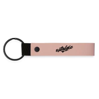 osten ostblock ossi ddr mauer retro vintage power - Matte PU Schlüsselanhänger - Rosa - Vorne