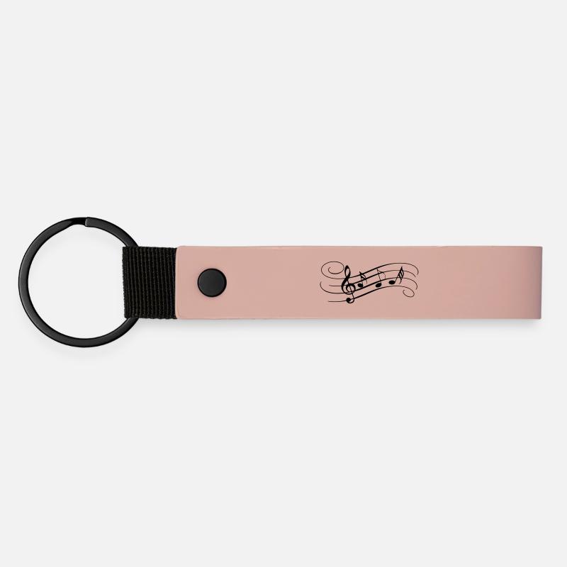 Soaring notes - Matte Pu Keyring - pink