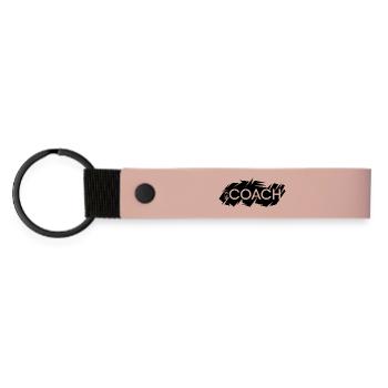 best coach logo trainer symbol mannschaft verein - Matte PU Schlüsselanhänger - Rosa - Vorne