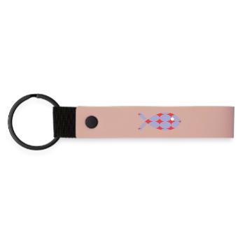 POISSON - Porte-clés en PU mat - rose - Devant