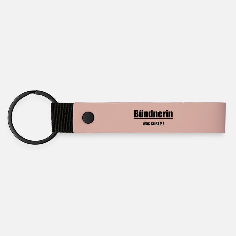 Graubünden woman Was Sust Design - Matte Pu Keyring - pink