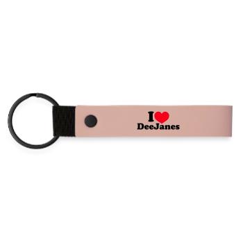 I Love DeeJanes - Matte Pu Keyring - pink - Front