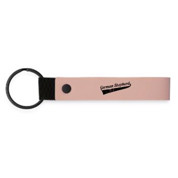 German Shepherd - Matte Pu Keyring - pink - Front