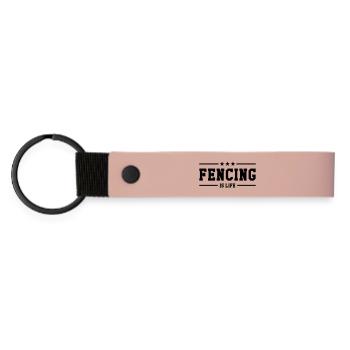 Fencing is life - Porte-clés en PU mat - rose - Devant