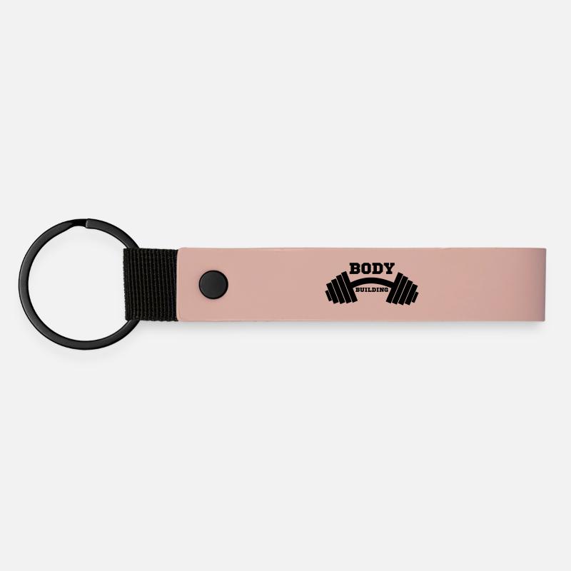 bodybuilder, bodybuilding, fitness, workout, beast - Matte Pu Keyring - pink