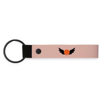Basketball - Basket Ball - Game - Sport - Player - Matte PU Schlüsselanhänger - Rosa - Vorne