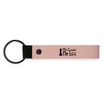 No Game No Life Statement - Matte PU Schlüsselanhänger - Rosa - Vorne